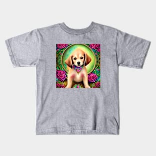 Cute Little Puppy Portrait Kids T-Shirt